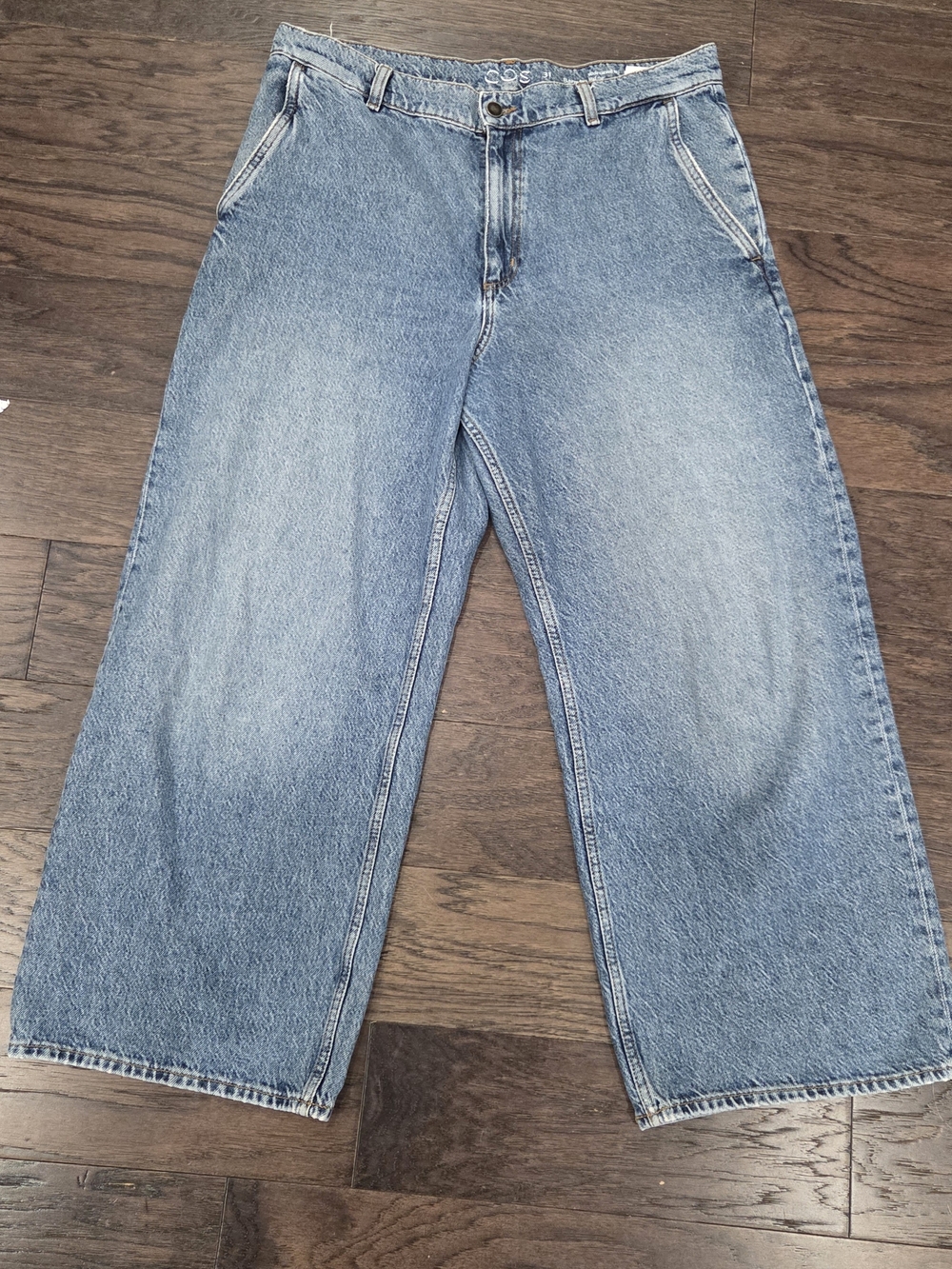 COS Light Blue Wide Leg Flare Jeans - Picture 2 of 3